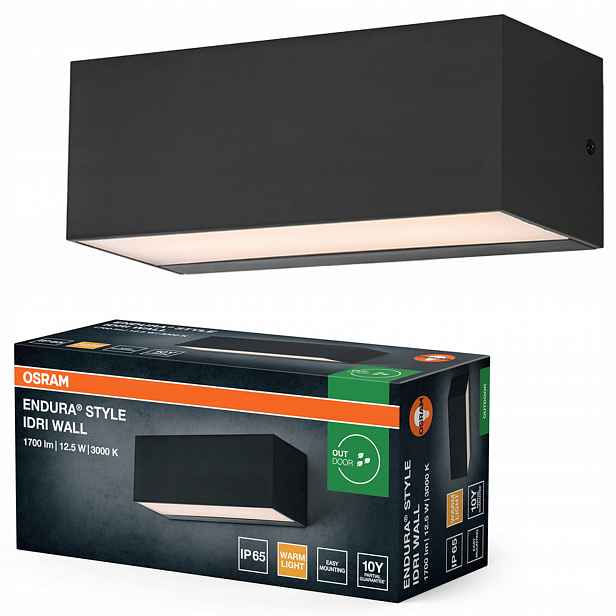 Zahradní nástěnné svítidlo Venkovní fasádní Led lampa 12.5W 700lm 3000K IP65