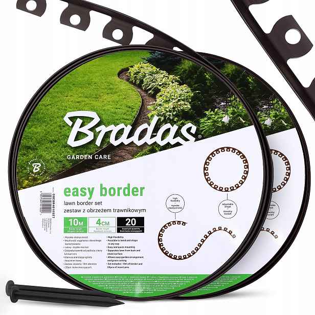 Trávníkový Lem 20 m 40 mm 40 x Kotvy Kolíky Upevňovací kolíky 18 cm Us-p