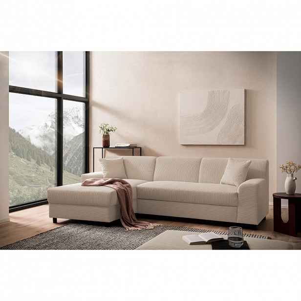 MID.YOU ROHOVÁ SEDAČKA, textil, šedohnědá