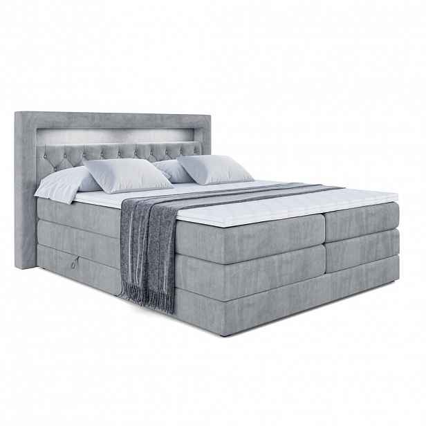 ALTDECOR POSTEL boxspring NOEL GOLD KING – 180x200 – H3/H4 – šedá