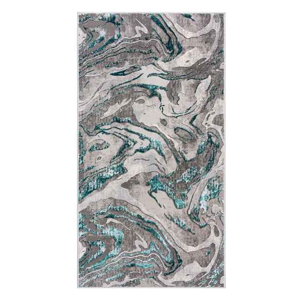 Šedo-tyrkysový koberec 240x340 cm Marbled – Flair Rugs
