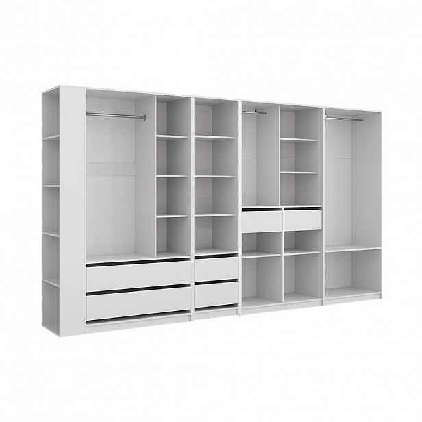 Vicco ŠATNÍ SKŘÍŇ Elmo Bílá 50 x 200 cm Sada 5 kusů