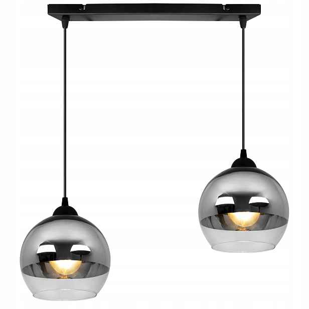 Závěsná Lampa Stropní Lustr Skleněná Stínidlo Chrom Glamour Do Obývacího Pokoje Koule