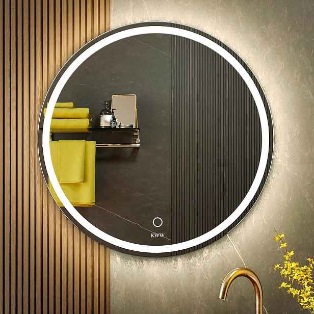 Zrcadlo Kulaté Led 60 cm S Podsvícením do koupelny a toaletního stolku Premium