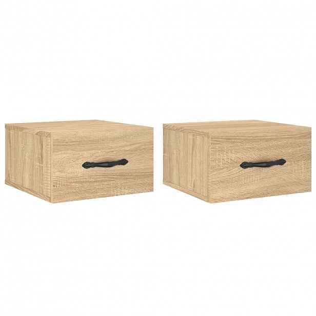 vidaXL Nástěnné noční stolky 2 ks dub sonoma 35 x 35 x 20 cm