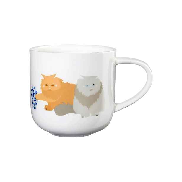 Hrnek s uchem 400 ml Coppa Cats & Dogs ASA Selection - Boredom - bílý