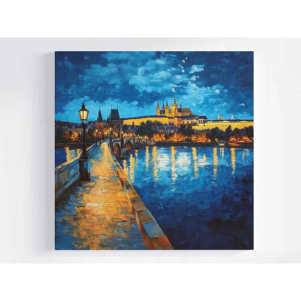 Obraz Na Plátně Canvas Město Praha Hradčanský Most Řeka Vltava 50x50