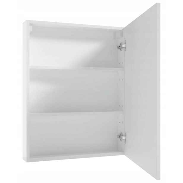 Koupelnová skříňka Se Zrcadlem závěsná Do Koupelny 76x60 cm bílá Pevná