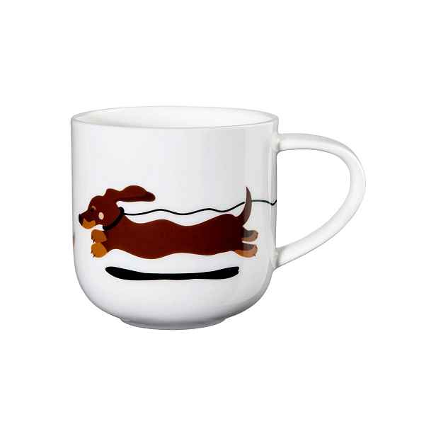 Hrnek s uchem 400 ml Coppa Cats & Dogs ASA Selection - Sausage lover - bílý