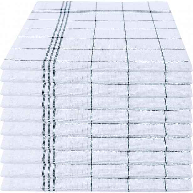 Utěrky na nádobí, 10 kusů, bavlněné, kuchyňské utěrky