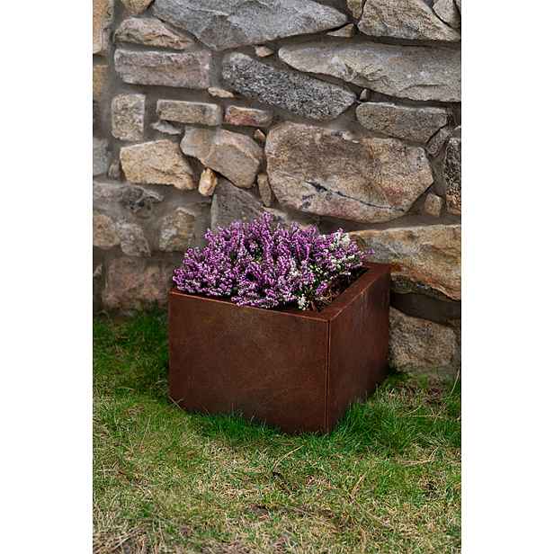 Zahradní květináč Corgarden CUBE 1002 40 x 40 x 30 cm Corten