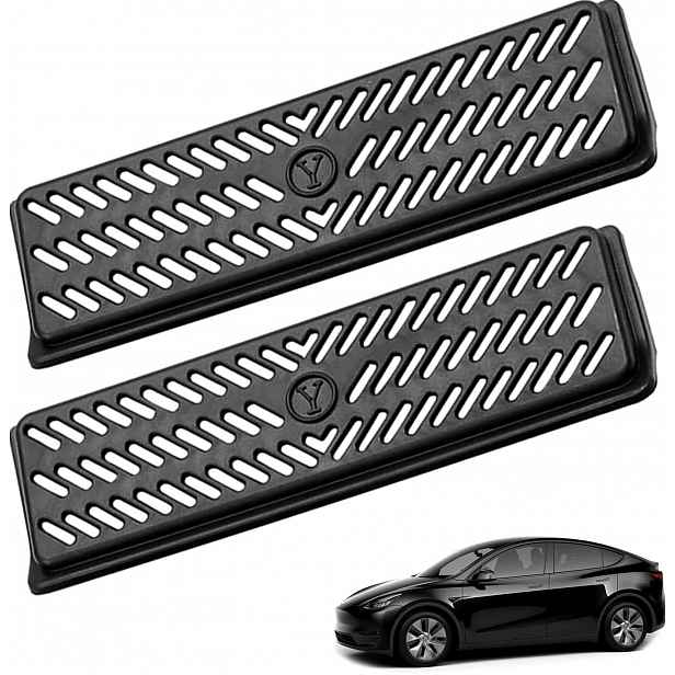2x Kryt výstupu vzduchu pro model Tesla Y, větrací mřížka černá