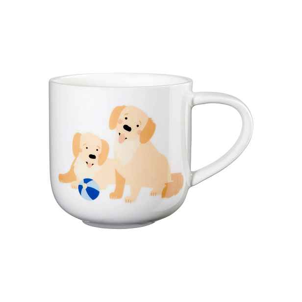 Hrnek s uchem 400 ml Coppa Cats & Dogs ASA Selection - Golden dreams - bílý