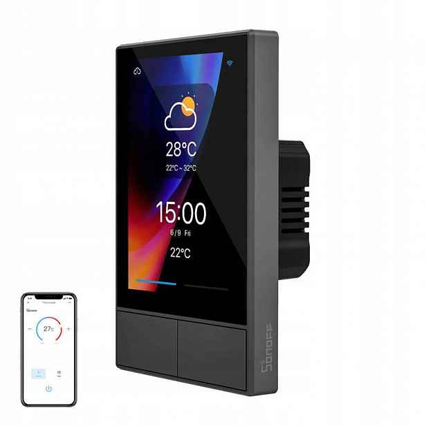 Inteligentní Ovládací Panel Wifi Sonoff Nspanel-us 120 MM Černý