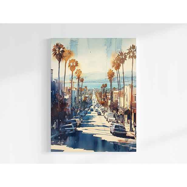 Plakát Město Santa Monica Boulevard Los Angeles 75x100