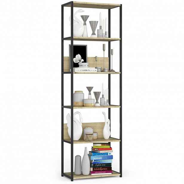 RAUMHIRSCH FURNITURE STOJANOVÁ POLIČKA Černá, dub Artisan 192/60/32