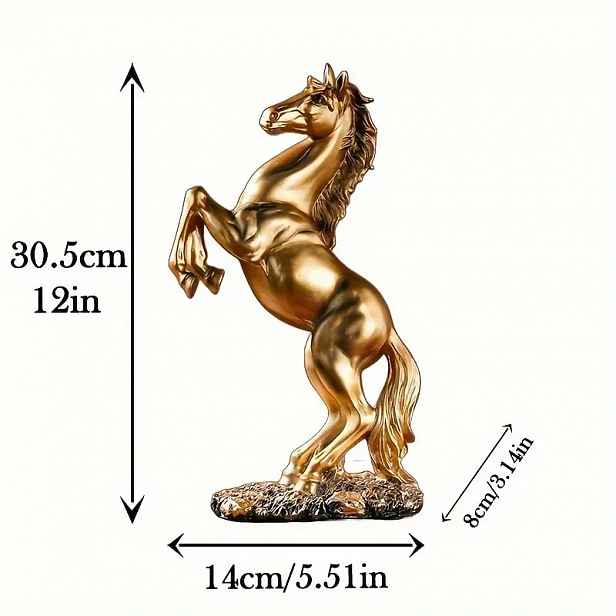 TEMU 1 ks, 3D dekorace koně, 12 palců * 5,51 palce * 3,14 palce cm, vhodná pro knihovny, obývací pokoje, kanceláře, kavárny a dekorace barů, soška z