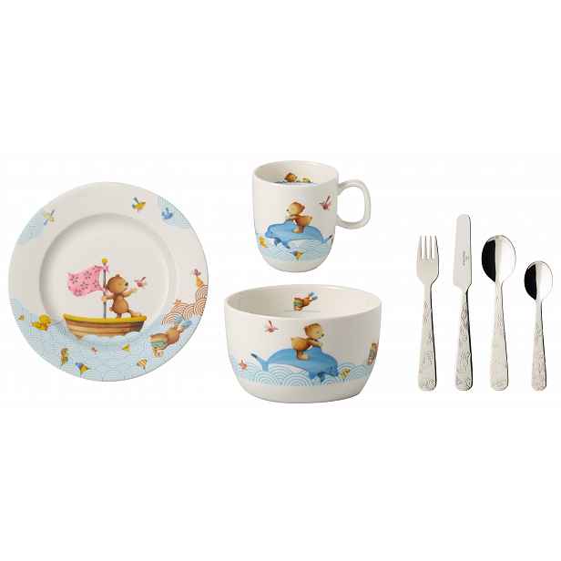 Villeroy & Boch Happy as a Bear dětská jídelní sada, 7 ks
