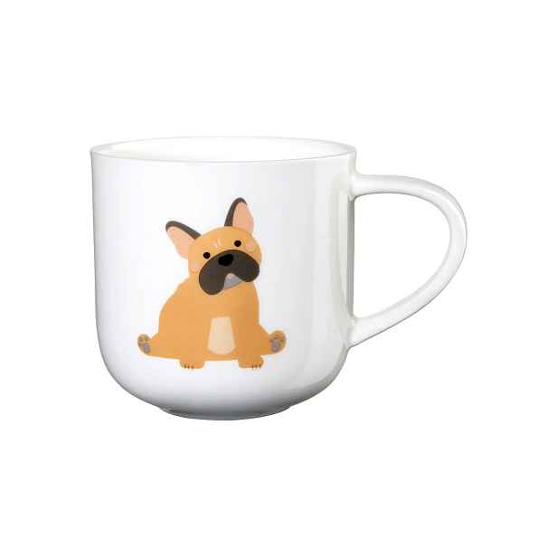 Hrnek s uchem 400 ml Coppa Cats & Dogs ASA Selection - Lazy day - bílý