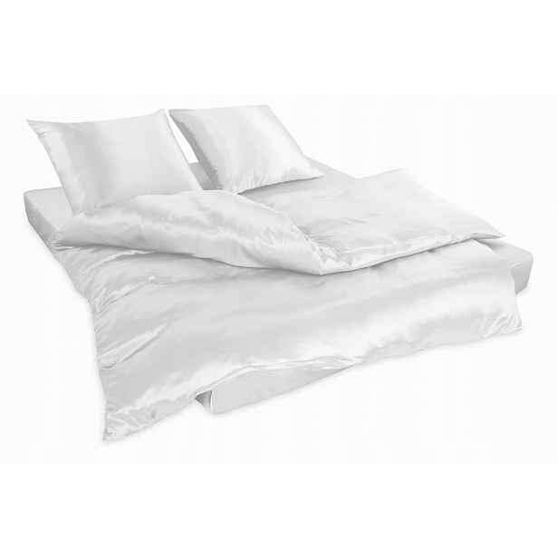 Povlečení povlečení Klara 140x200 bílé 100% hedvábí