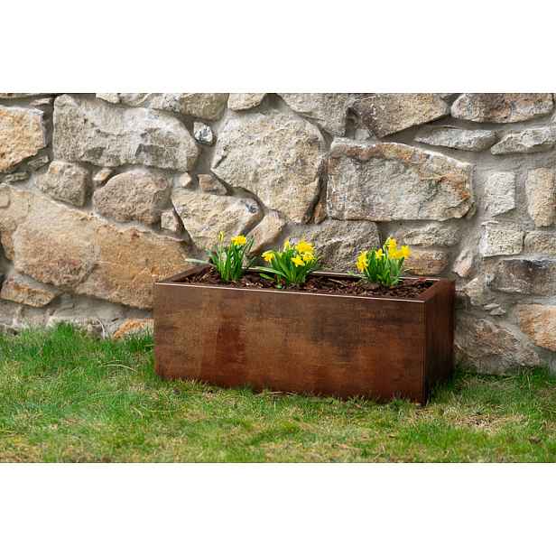 Zahradní květináč Corgarden LINE 1005 40 x 90 x 30 cm Corten