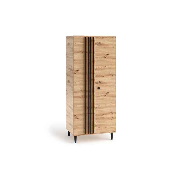 ADRK Šatní skříň Liva 80 cm dub Artisan/černá