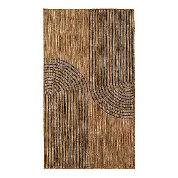 Černý/hnědý vnitřní a venkovní koberec 80x150 cm Mira 1453 – Ayyildiz Carpets