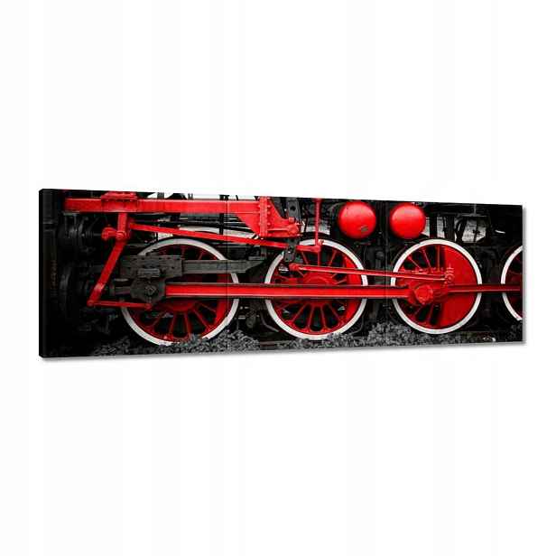 Obrazy 150x50 Červená hnací kola