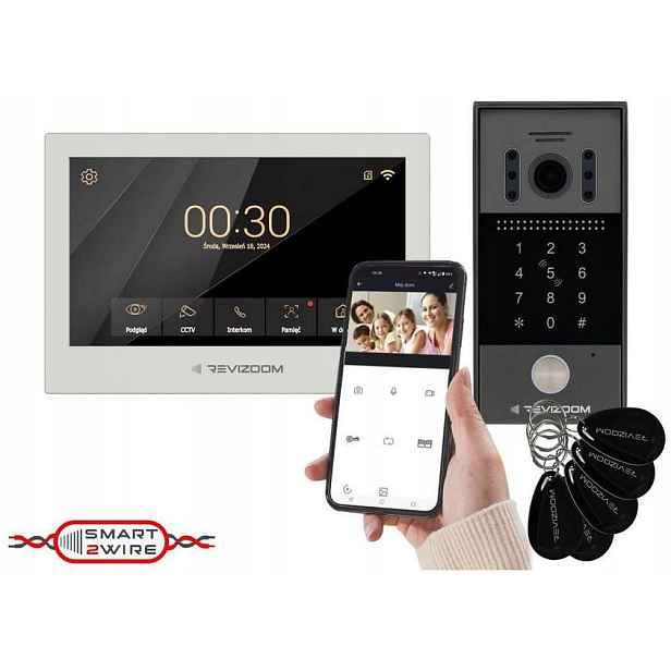 Videodomofon Revizoom RM-T273HD WHITE/RC-212HD-CK1