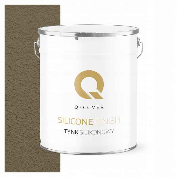 Silikonová Fasádní Omítka Khaki F455 7KG Beránek Granulace 2.0mm