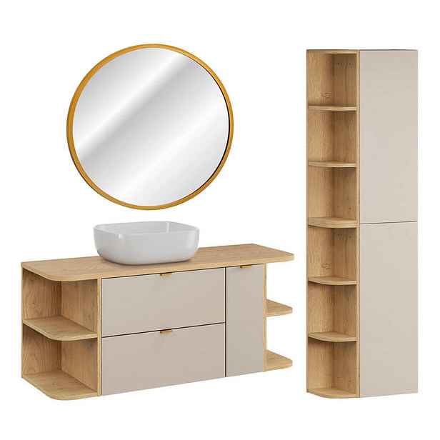 Petits-meubles KOUPELNOVÝ NÁBYTEK 120.4cm Azel 2er-Set Kašmír