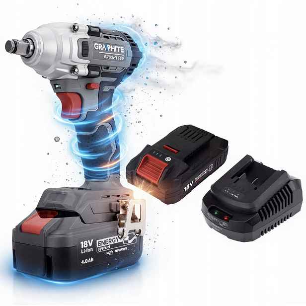 Graphite Bezkartáčový Rázový Klíč 18V 330NM 1/2 Akumulátor 4AH 58G028-1