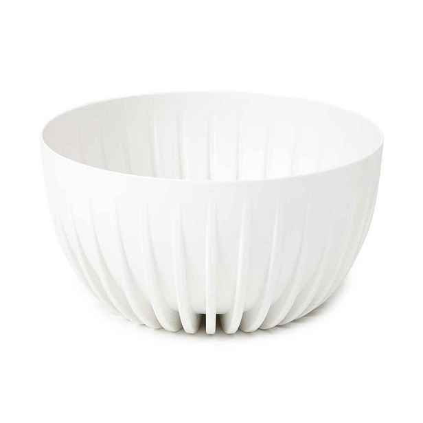 HowHomely Květináč STRIPPED ECO 24 cm bílý