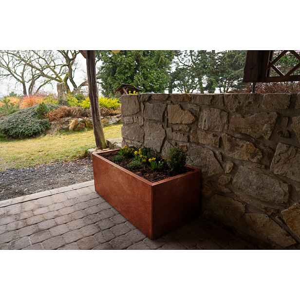 Zahradní květináč Corgarden LINE 1007 60 x 120 x 50 cm Corten
