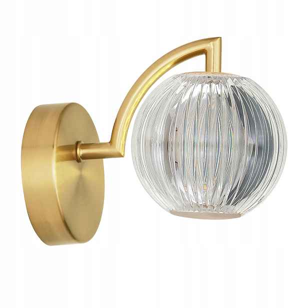 Light Prestige Brillant nástěnné svítidlo zlatá koule křišťál Led 5W Cct