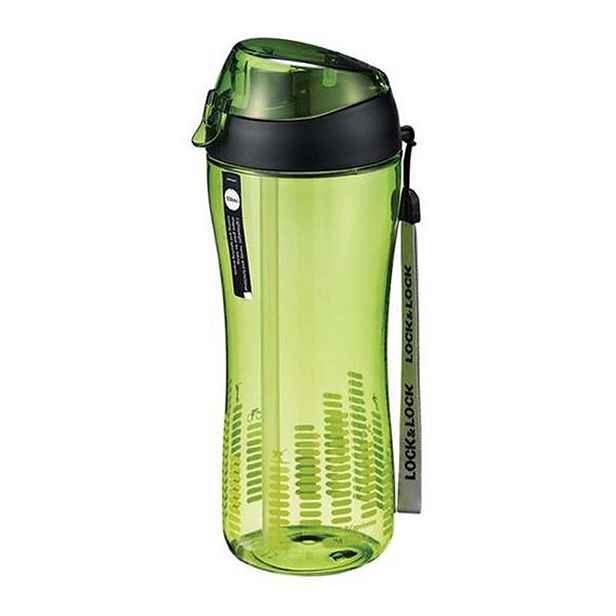 LOCKNLOCK Láhev na pití s brčkem LOCK 550ml zelená
