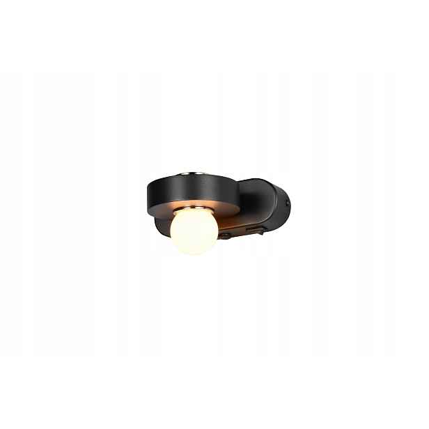 Nástěnná Led lampa 7W černobílá skleněná kulička Arpino Trio