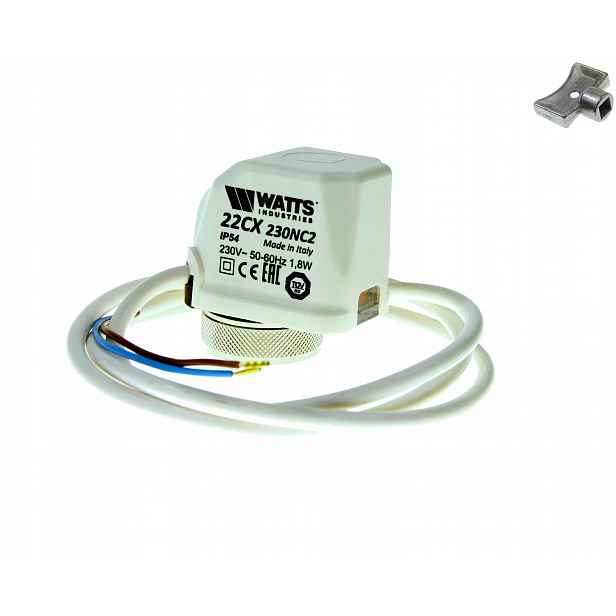 Termický aktuátor Nc M30x1,5 230 Podlahovka Watts ; klíček