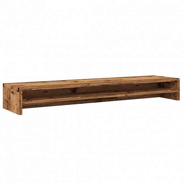 vidaXL Stojan na monitor old wood 100 x 24 x 13 cm kompozitní dřevo