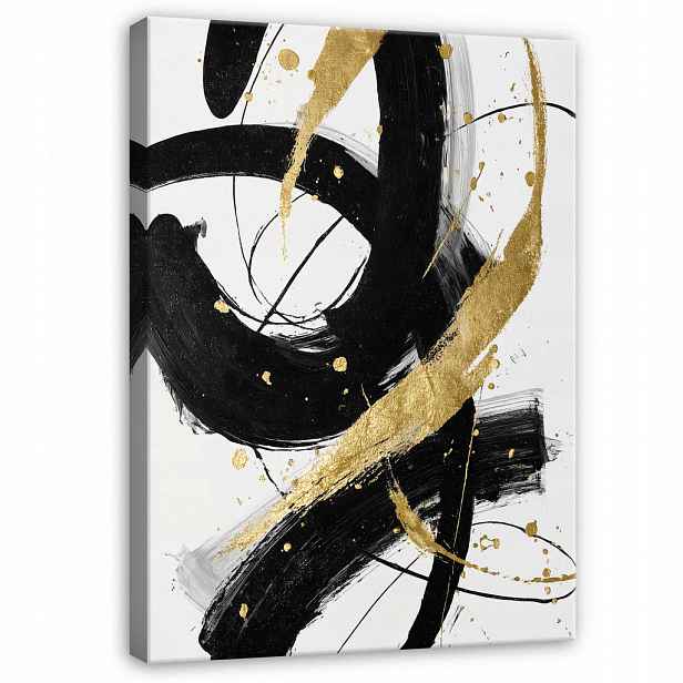 Wallarena ABSTRAKTNÍ obrazy Zlatočerné 60x40