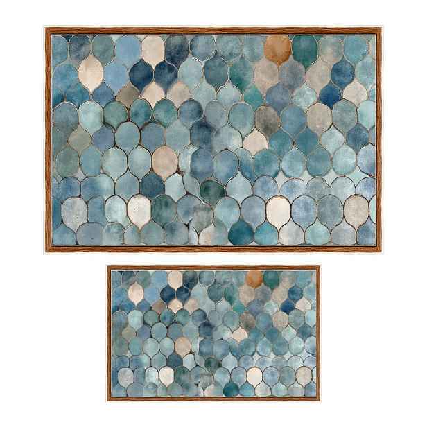 Modré koupelnové předložky v sadě 2 ks 60x100 cm – Foutastic