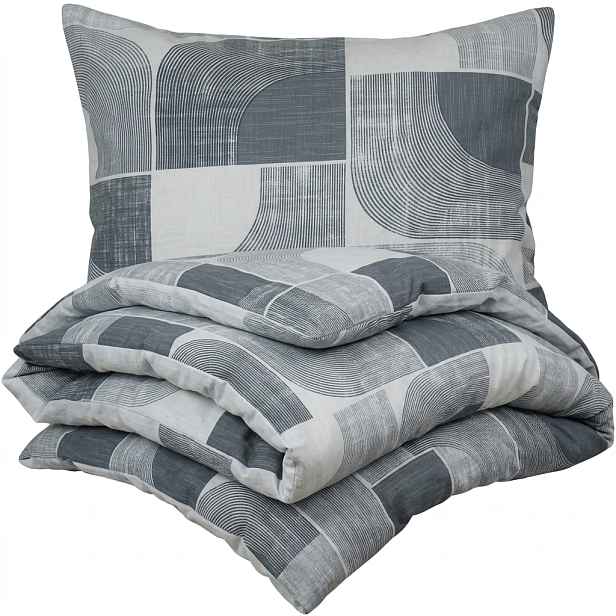 B.E.S. Petrovice Flanelové povlečení Nordic Grey, 140 x 200 cm, 70 x 90 cm