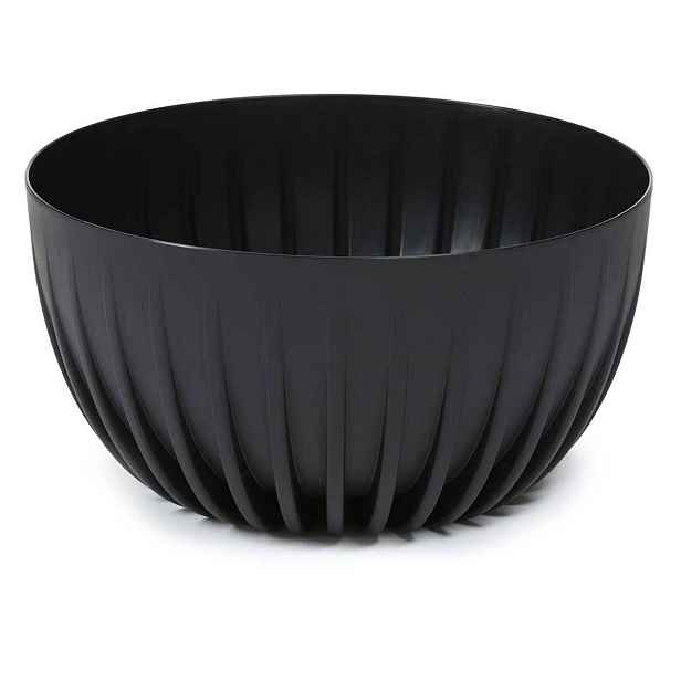 HowHomely Květináč STRIPPED ECO 30 cm černý
