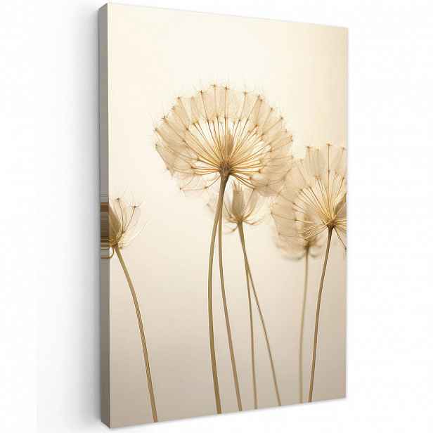 MuchoWow OBRAZ NA PLÁTNĚ Sluneční světlo - Pampeliška - Botanické - Květiny 40x60 cm