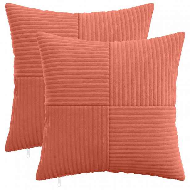 vidaXL Povlak na polštář 2 pcs ALMELO Červená oranžová 30 x 30 cm