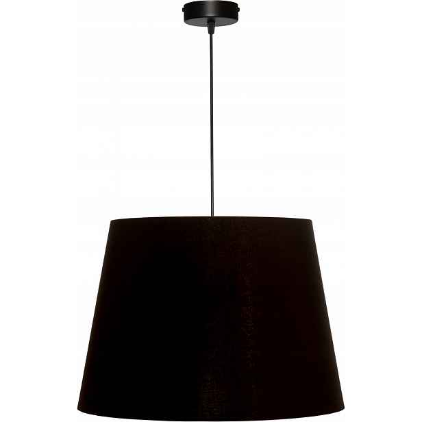 Závěsná lampa E27 černá zlaté stínidlo kužel 44 cm Zavinovací okraje Mirano