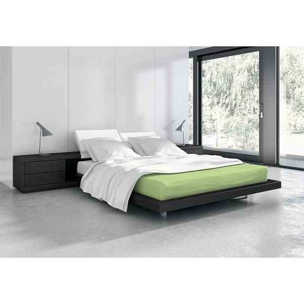 Faro Froté prostěradlo s gumou Vanille 180x200 + 25 cm zelené