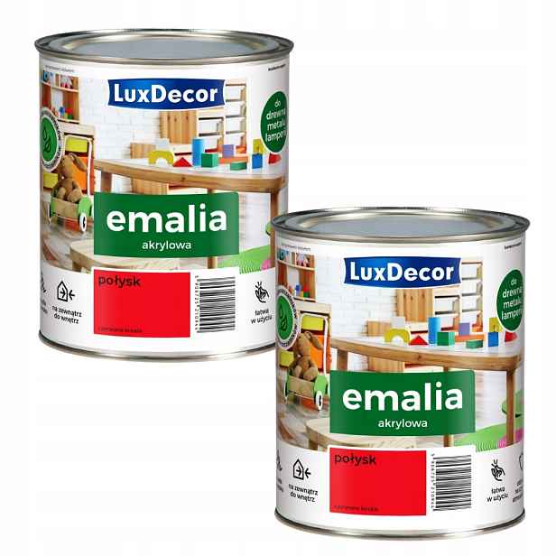 Sada 2KS Luxdecor Univerzální Smalt 0,75L Červené Korále Lesk