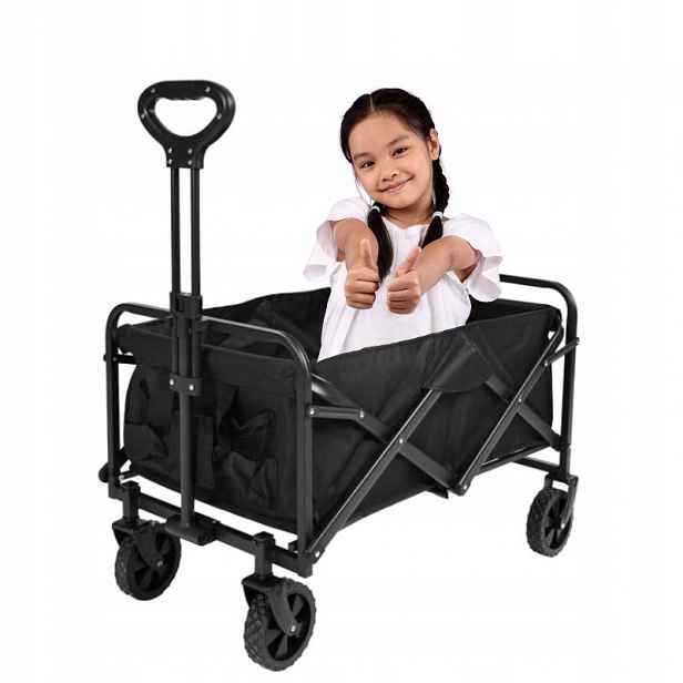 Skládací plážový vozík, transportní, zahradní, nosnost 100 kg