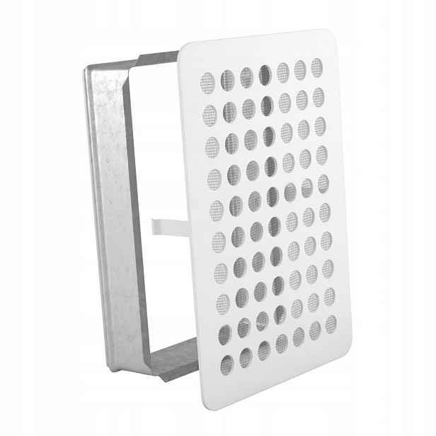 Ventilační Mřížka Kovová 14x21 Bílá